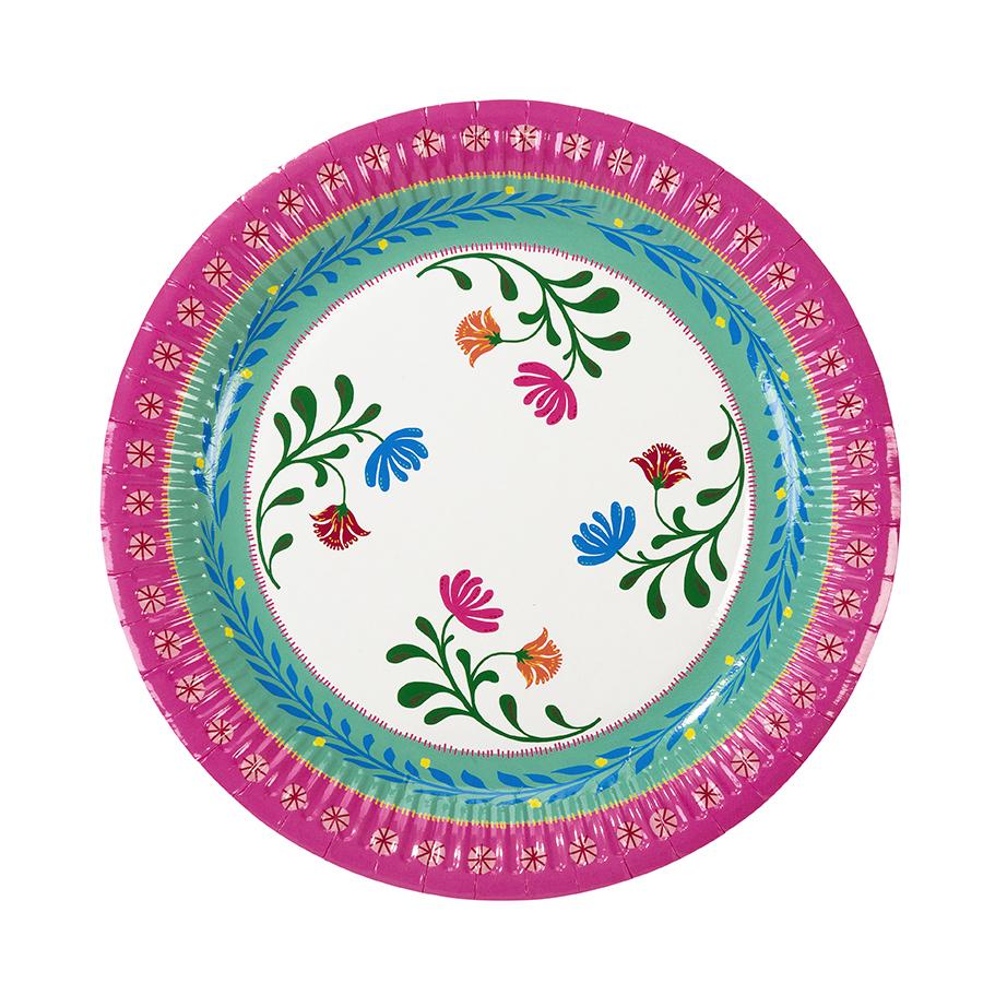 Floral paper plates sale