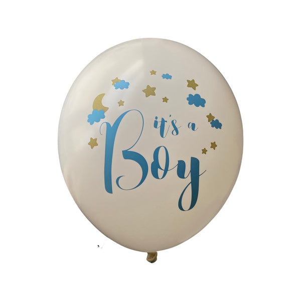 Its a Boy, Balloons 30cm, Pastel Pure White