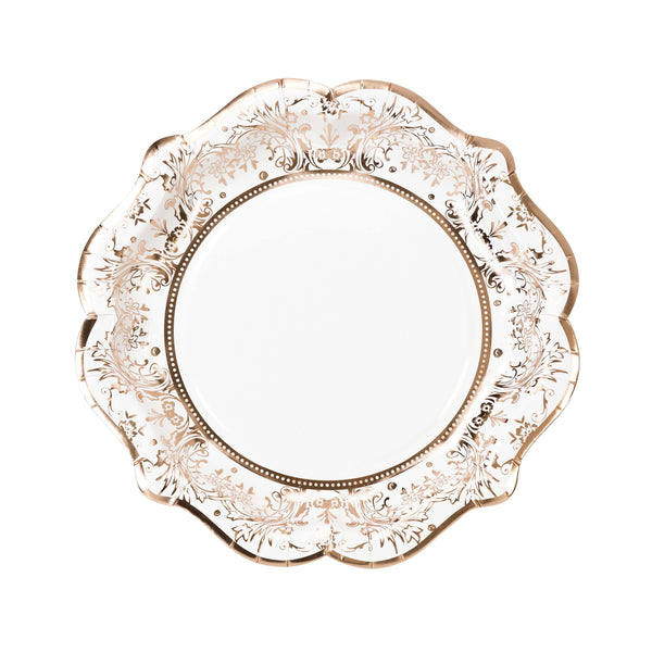 Truly Chintz Party Porcelain Rose Gold Plates